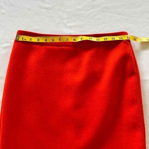 NWT - J. Crew No. 2 Pencil skirt 100% wool tomato red - Picture 4 of 9